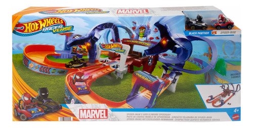 Pista Hotwheels Racer Verse De Lanzamiento De Spider Man