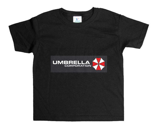 Remera Negra Niños Umbrella R4