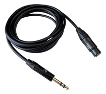Comprar Cable De Audio Trs Plug 6.35mm A Xlr Hembra Balanceado 3 Metros