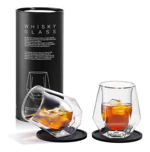 Vasos De Whisky Doble Pared X2 Unidades