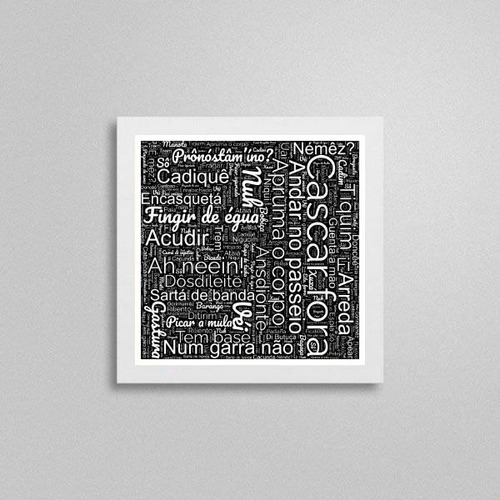 Quadro Quadrado Gírias De Mineiro 33x24cm