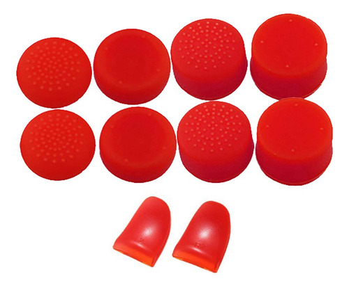 Pack De Botones L2 R2 + Capuchones Para Gamepad Ps4, Rojo