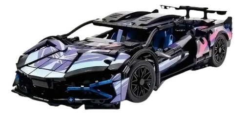 Modelo De Coche Deportivo Con Bloques De Construcción Fácil