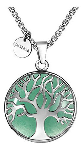 Collar - Family Tree Necklace Tree Of Life Gemstone Crystal 