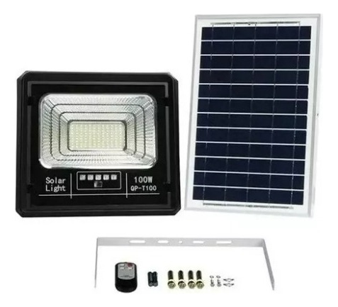 Lampara Foco Solar 100w + Panel Solar Control Remoto