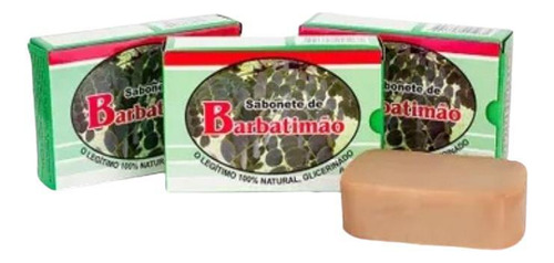 Kit Com 3 Sabonetes De Barbatimão- 100% Glicerinado - 90gr