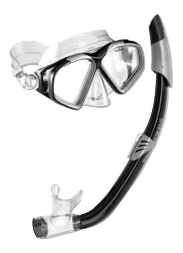 Set Snorkel Y Careta Con Valvula Rompeolas Y Purga