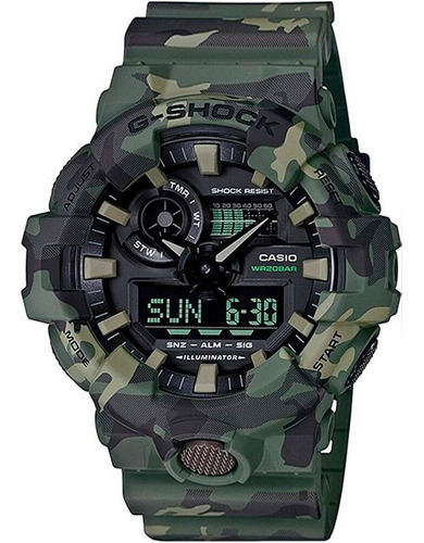 Relógio Casio Masculino G-shock Camuflado Ga-700cm-3adr
