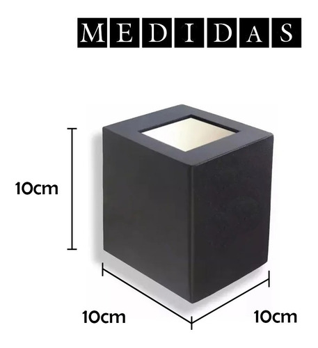 Imagen 4 de 7 de Aplique Bidireccional Exterior Lupa Vidrio Para Led G9 220v