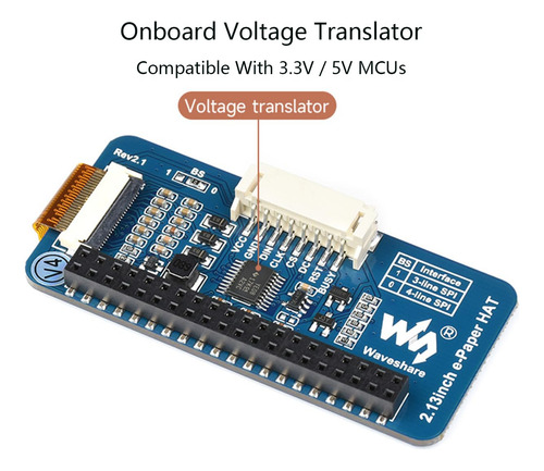 Pantalla E-ink De 2,13 Pulgadas Hat Para Raspberry Pi