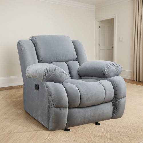 Sofá Reclinable Karla Con 3 Ajustes De Posiciones Color Gris