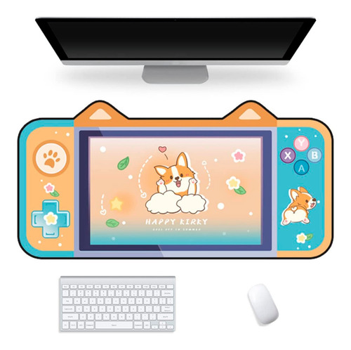 Padmouse Kawaii Gamer, Pad Protector De Escritorio 40x80cm