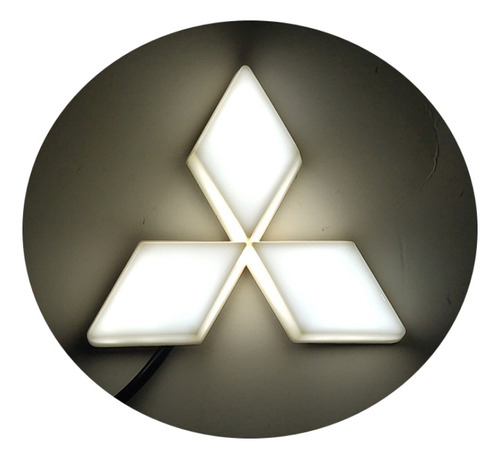 Luz Led Con Logotipo De Mitsubishi Coche Con Emblema Genial