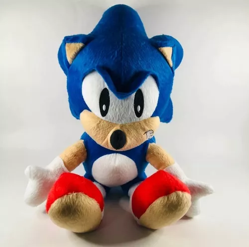 Boneco Sonic Pelúcia Cor Amarelo Antialérgico 50cm Fofinho