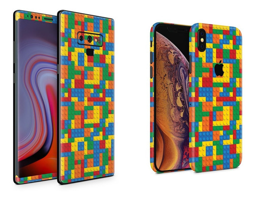 Skin Bloques Colores Apple Samsung Huawei LG Sony Xiaomi Etc