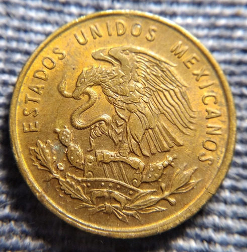 Moneda Un Centavo Espiga 1964, En Bronce 16mm. (Usado)