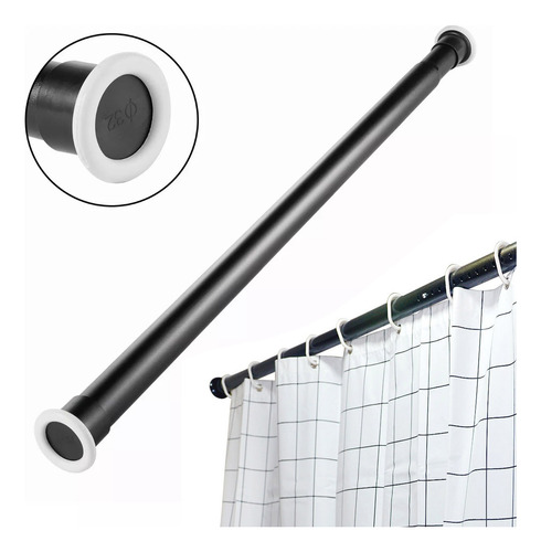 Tubo Para Cortina Baño Cortinero Ajustable Ss304 70-110cm