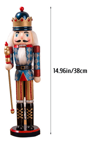 Figura De Madera Con Diseño De Soldado Cascanueces, 38 Cm