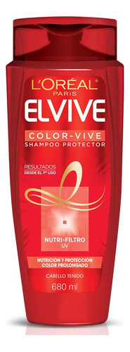 Shampoo L'oréal Paris Elvive Color-vive En Botella De 680ml