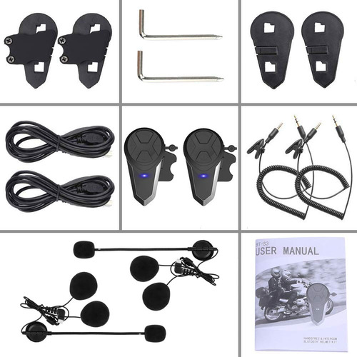 Intercomunicador De Cascos Para Motocicleta Dgakcvb, Bt-s3