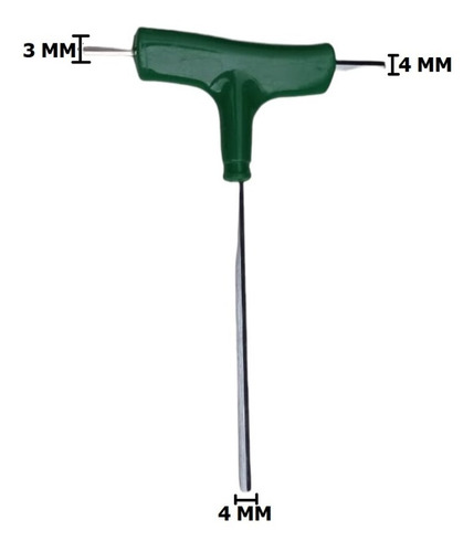 Llave Allen Mango T, Puntas De Bola