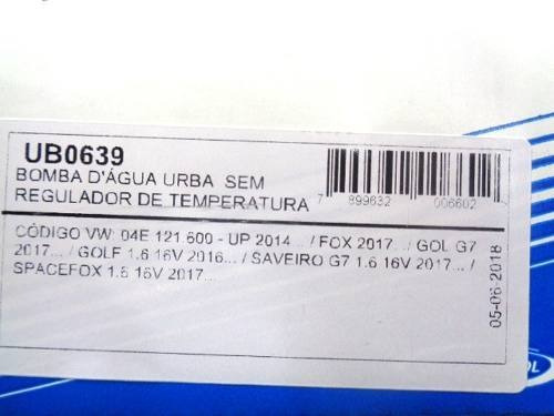 Bomba D'água Gol 1.0 12v 3 Cilindros Urba Original Nova