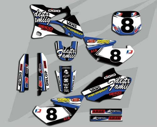 Stickers Para Yamaha Yz85 2015-2021 Laminados Y Cortados