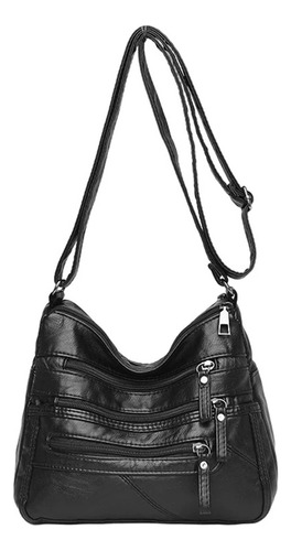 Bolso Retro De Piel Suave Diagonal De Gran Capacidad