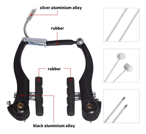 Set De Frenos Para Bicicleta Gashwer Complete Universal Mtb