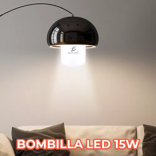 Paquete 10 Focos Led 15w 6500k Iluminación Potente Luz Fria Luz Blanco Frío Ele-Gate