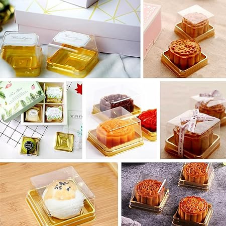 100 Mini Caixas De Cupcake Transparentes Com Cúpula Para Eve