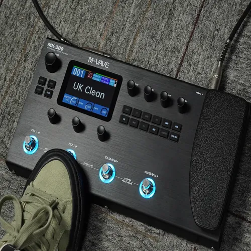 Pedaleira Multiefeitos M-Vave Mk-300 para Guitarra e Baixo Digital