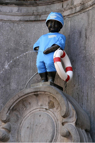 Cuadro 60x90cm Manneken Pis Estatua Belgica Turismo Mundo M1