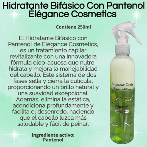 Kit Élégance Cosmetics Hidratante Bifásico + Termo Protector