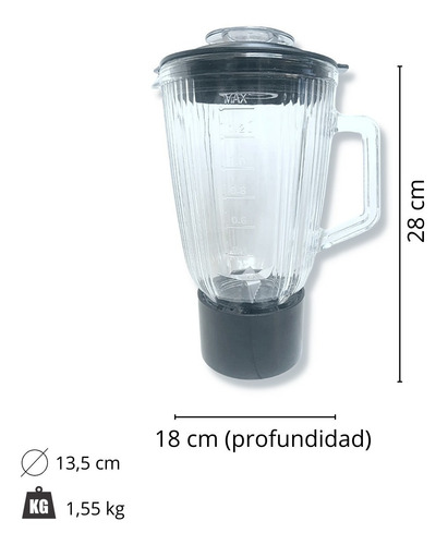 Imagen 7 de 10 de Accesorio Jarra Licuadora Para Bmp19 | Bmd29 | Bm190