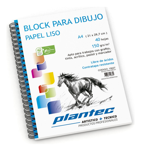 Plantec 18360 Block A5 Liso Anillado Lateral 150grs. X40 Hoj