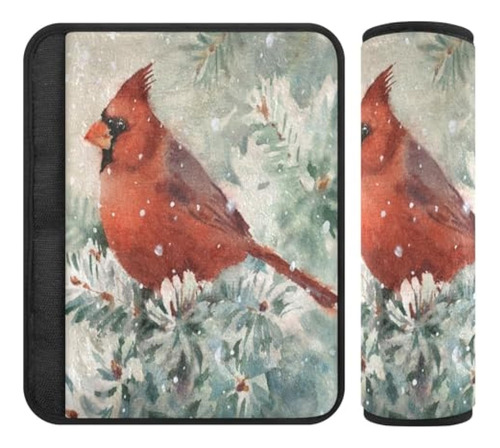 Funda De Cinturón De Seguridad De Pájaro Cardenal De