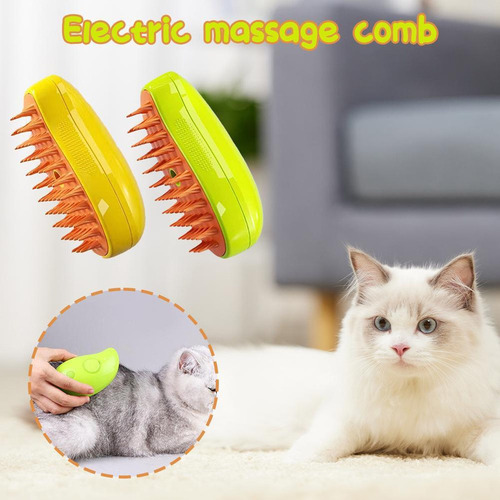 Gh 2x Cepillo De Vapor Para Gatos Peine De Cerdas 3 En 1