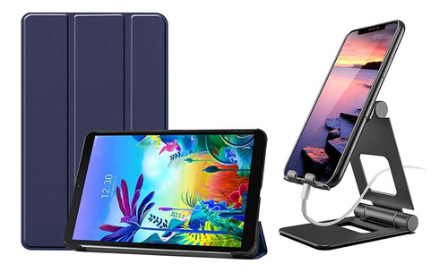 Procase LG Pad 5 10.1  Fhd Slim Navy Bundle Soporte Plegable