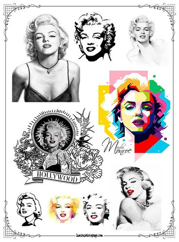Marilyn Monroe #01! Lámina Para Transferencias 21 X 29 Cm
