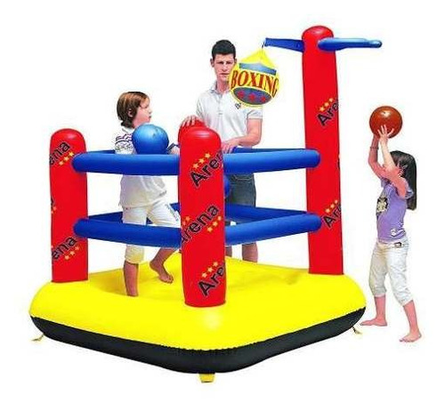 Ring De Boxeo Saltarin Inflable Con Guantes Y Pelota