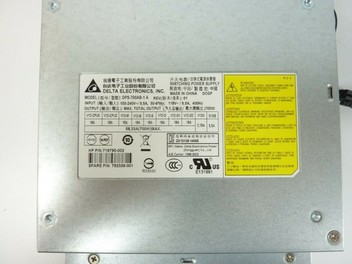 Imagen 4 de 6 de Fuente Poder Hp Z440 700w Dps-700ab-1a 719795-003 Lote De 2