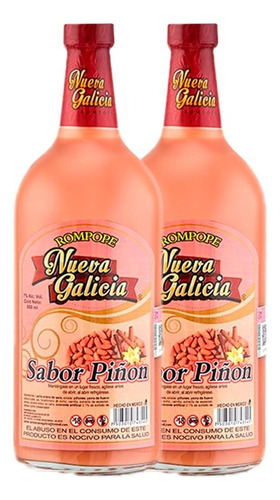 Licor rompope sabor piñon por 2 unidades de 970mL