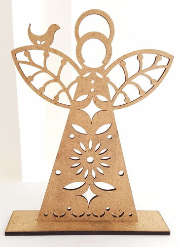 Angel Mdf 25 Cm. Recuerdo Bautizo, Primera Comunión  An25cm