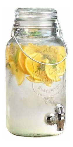 Imagen 2 de 5 de Juguera Frasco Dispenser Con Canilla Bebidas Fiestas Jugos