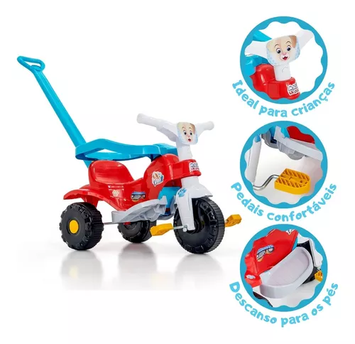 Triciclo Infantil Magic Toys Tico-Tico Bichos com Som - Azul