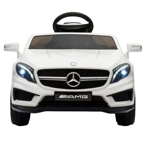Mini coche eléctrico para niños Mercedes de 12 V, blanco, con control en C, voltaje 110 V/220 V