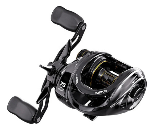Carretilha De Pesca Vt73r Yokota Seiko Johncoo Preta Direito