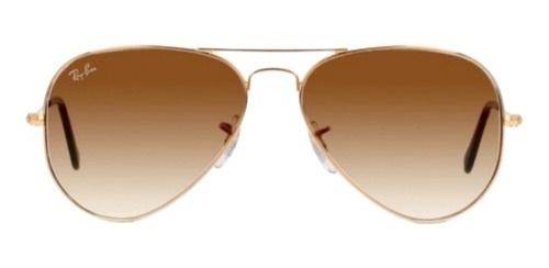 Lentes De Sol Ray Ban Aviador 3025 Marrón Degrade Original