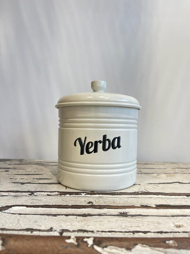 Imagen 2 de 2 de Tarro Yerba O Azúcar Aluminio Enlozado Cierre Hermético 1.8l